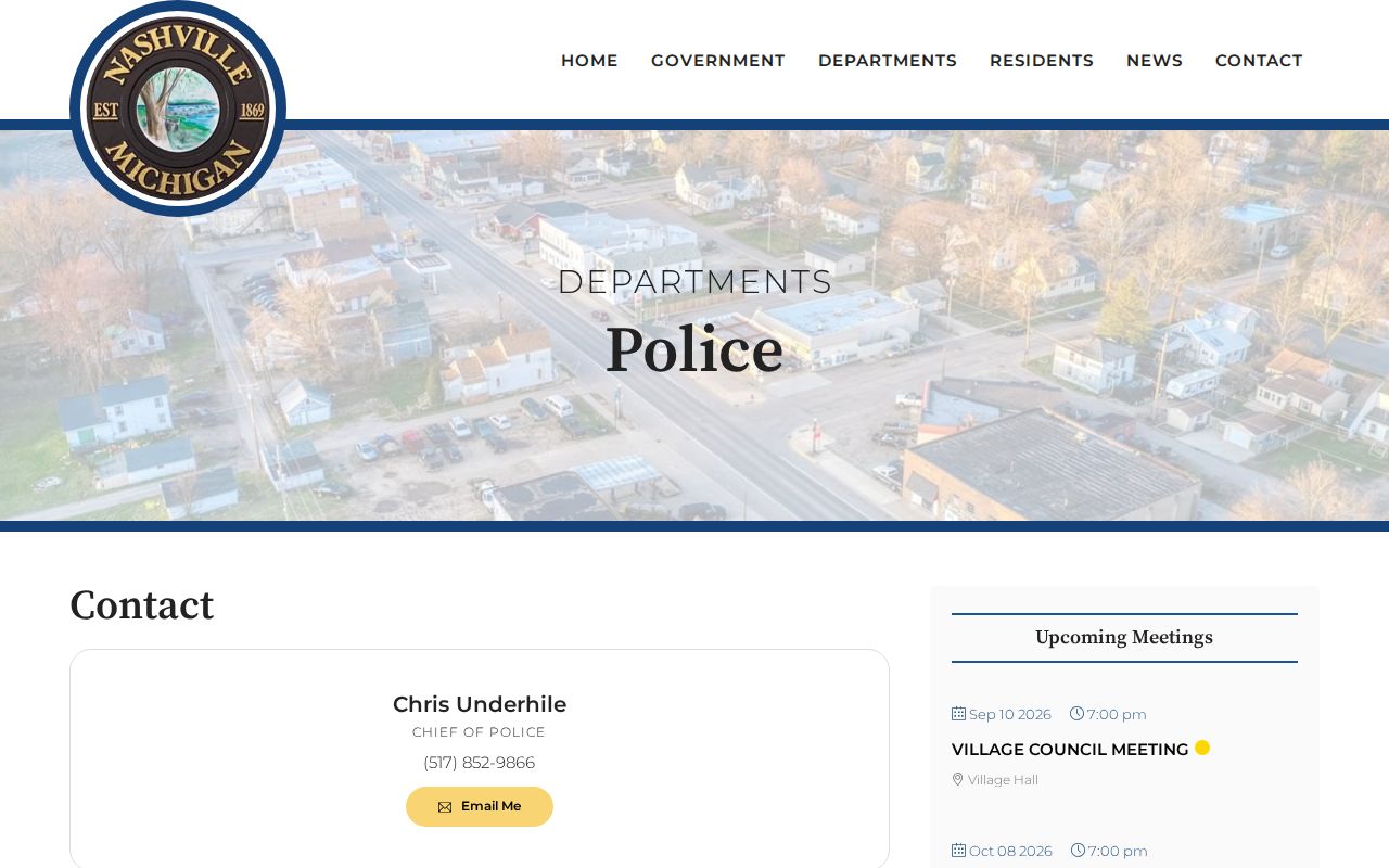 Nashville Village Police source for Barry County arrest records